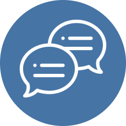 Ikon for chat, der symboliserer klar kommunikation i vinduespudsning i Esbjerg