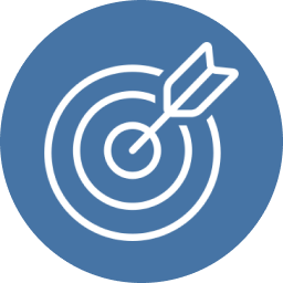 Ikon for mål, der repræsenterer dedikation til kvalitet i vinduespudsning i Esbjerg